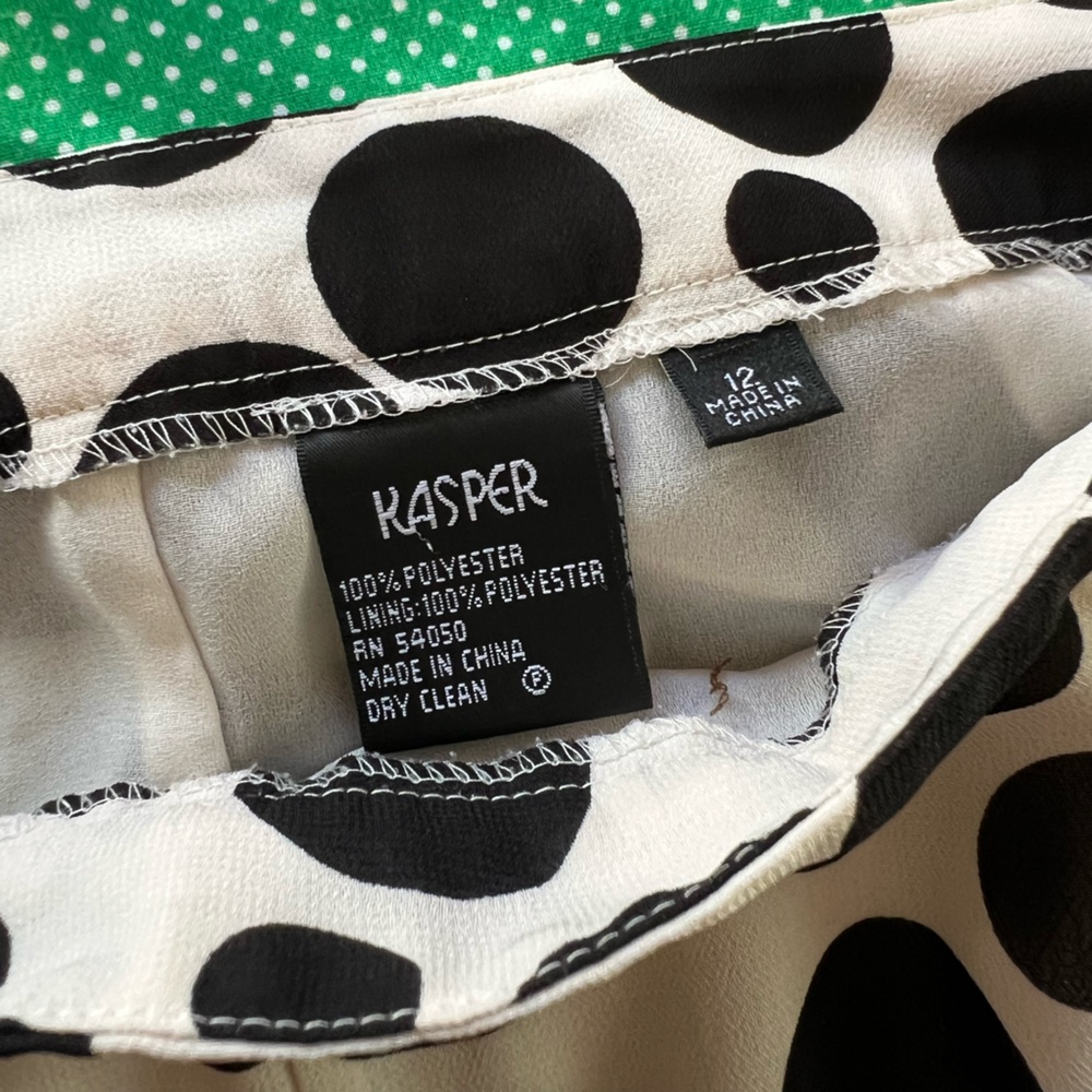 Vintage Kasper Polka Dot Skirt Y2K - Picture 4 of 4